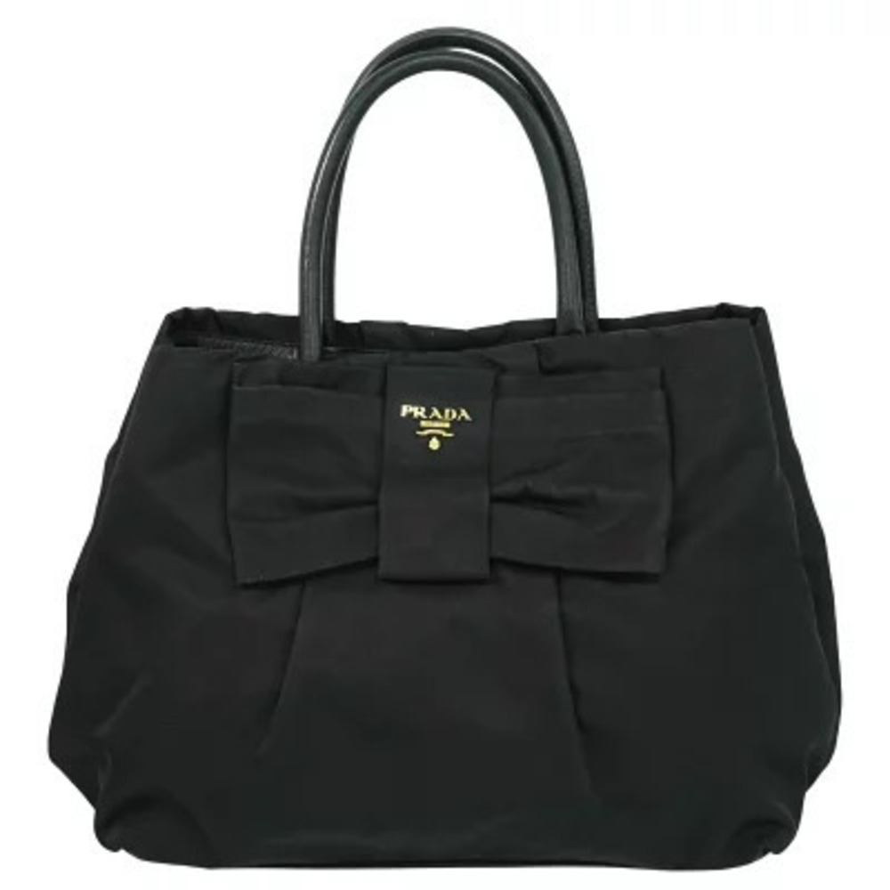 Prada Ribbon Tote Bag Black